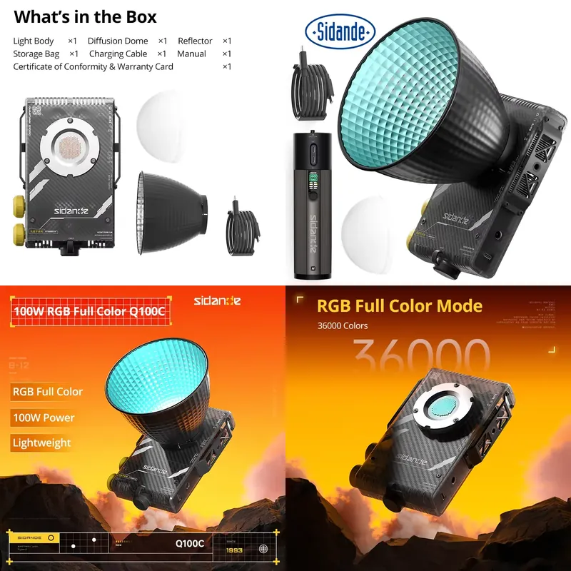 Photography Lighting - Sidande Q100C Q100Lite Optik 100W Yüksek