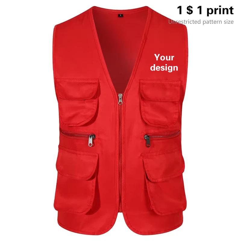Photography Jacket - Erkekler çok kolsuz cep yelek artı