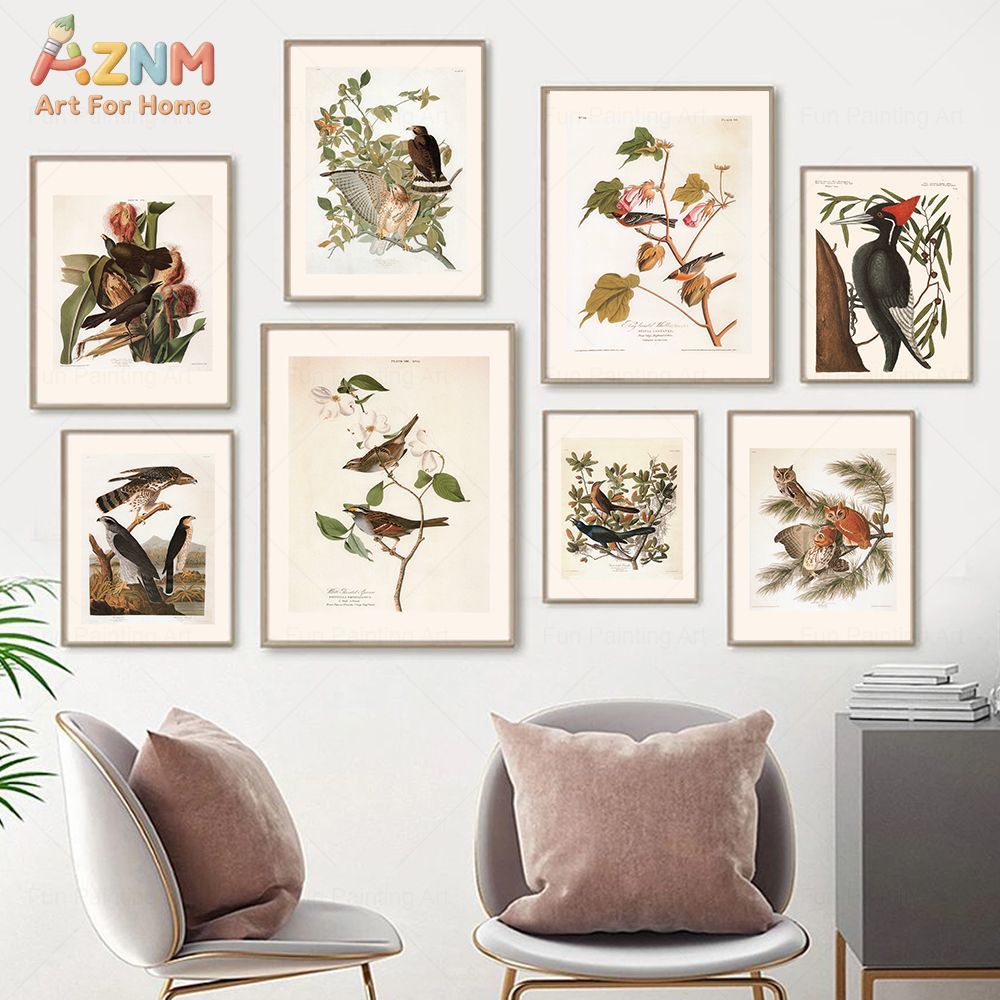AZNM Vintage Audubon Kuş Kanva - Photography Nature incelemesi ve fiyatı