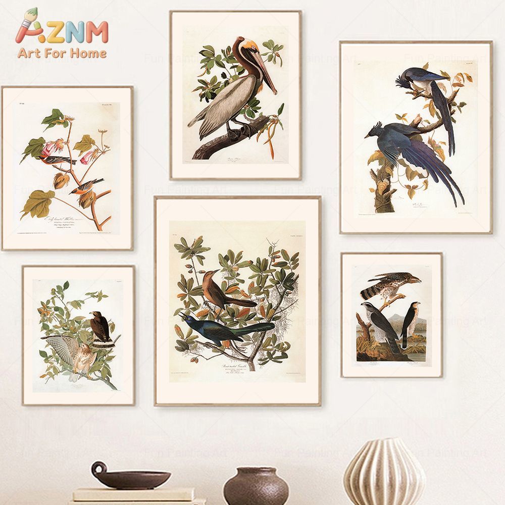 AZNM Vintage Audubon Kuş Kanva - Photography Nature incelemesi ve fiyatı