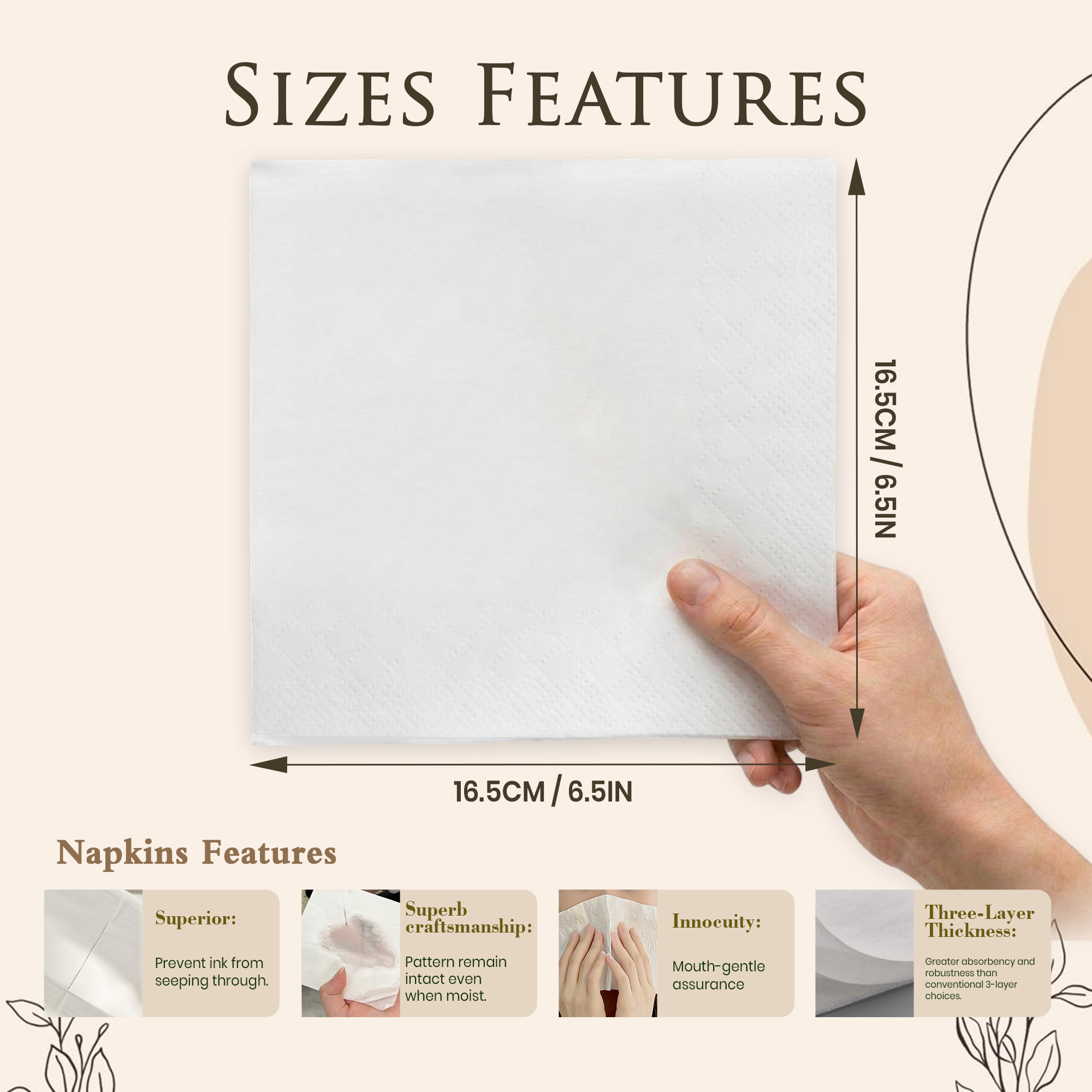 6,5 inç Özel Peçeteler 3 Katlı - Photography Paper incelemesi ve fiyatı